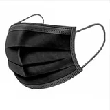  50x zaštitna higijenska maska ​​- 3-slojna crno - crna