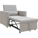 SOFA na razvlačenje Singl s kotačima Siva boja oblaka tkanina | shoptok.hr