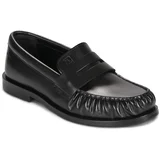 ROUND LOAFER LTH Crna