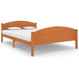 vidaXL posteljni okvir medeno rjav iz trdne borovine 160x200 cm | Shoptok.si