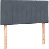 Box Spring krevet s madracem i LED tamnosivi 80 x 220 cm baršunasti | shoptok.hr