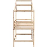 vidaXL Krevet na kat s ljestvama i krovom 90x190 cm od borovine | shoptok.hr