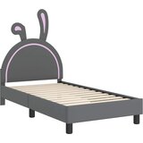  Krevet za djecu s uzglavljem Svijetlo siva 80 x 160 cm PU | shoptok.hr