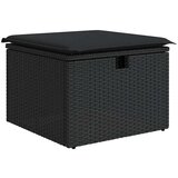 vidaXL Vrtna sedežna garnitura z blazinami 2-delna črn ratan/akacija | Shoptok.si