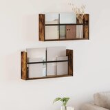  Polica za časopise Zidne 2 pcs Dimljeni hrast 60 x 12 x 30 cm | shoptok.hr
