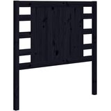  Uzglavlje za krevet crno 81 x 4 x 100 cm od masivne borovine | shoptok.hr