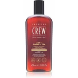 American Crew 3 in 1 Ginger + Tea 3 v 1 šampon, balzam in gel za prhanje za moške 450 ml