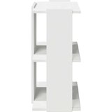 vidaXL Knjižna omara 3-nadstropna bela 60x30x60 cm inž. les | Shoptok.si