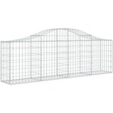 vidaXL Lučne gabionske košare 4 kom 200x30x60/80 cm pocinčano željezo | shoptok.hr