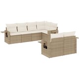  7-dijelni set vrtnih sofa od poliratana s jastucima bež | shoptok.hr