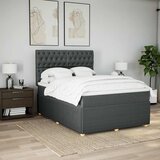  Krevet s oprugama i madracem tamnosivi 140x190 cm od tkanine | shoptok.hr