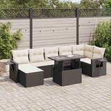 vidaXL 8-dijelni set vrtnih sofa od poliratana s jastucima crni | shoptok.hr