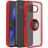 AVIZAR Ovitek za Google Pixel 9a Magnetni obroč Prozoren hrbet, Rdeča, (5000015183) | Shoptok.si