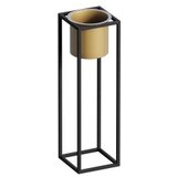 WALLXPERT Dekorativna saksija GED-023-A, 15x50 cm, O 12 cm,, Crna i zlatna | Eponuda.ba