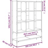  Regal za knjige boja hrasta 102x30x141,5 cm konstruirano drvo | shoptok.hr