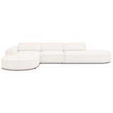 Micadoni Home Bež kotni kavč s tkanino bouclé (levi kot) Jodie - Micadoni Home Cene