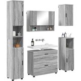 vidaXL Set namještaja za kupaonicu s ladicama 5 pcs Sivi hrast sonoma | shoptok.hr