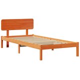  Krevetna konstrukcija s uzglavljem Vosak smeđa 90 x 190 cm | shoptok.hr