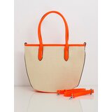 Fashion Hunters Beige and orange knitted bag | Shoptok.si
