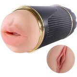 Lonelyi Lonely - masturbator za usta in pičko z dvojnim koncem, na baterije (naravno črn) | Shoptok.si