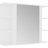 Maison Chic Kopalniška omarica - Kopalniški kabinet z ogledalom bela 80x20,5x64cm inženirski les, (21794825) Cene