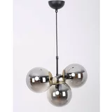 Squid Lighting Crna/siva viseća svjetiljka sa staklenim sjenilom ø 15 cm Cascade –