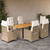  7-dijelni vrtni blagovaonski set od poliratana s jastucima bež | shoptok.hr
