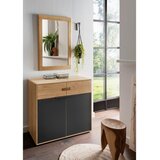 Linea Natura KOMODA, antracit, hrast bianco | Shoptok.si