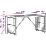  stol Crna 80 x 40 x 40 cm Čelik i Poli Ratan - Crna | shoptok.hr