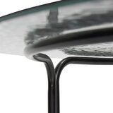 Hübsch Crni okrugao stolić za kavu sa staklenom pločom stola ø 80 cm Orbit – | shoptok.hr