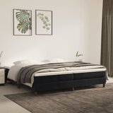  s oprugama i madracem crni 200x200 cm baršunasti | shoptok.hr