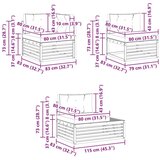  Zunanja garnitura za sedenje 6 Kos Naravna in antracitna, (5000269304) | Shoptok.si