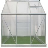 WESTMANN aluminijski staklenik Flora 66 | srebrni | 192x192x201 cm | shoptok.hr