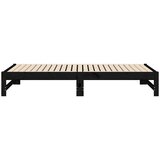  Izvlečna dnevna postelja črna 2x(90x190) cm trdna borovina, (20726658) | Shoptok.si