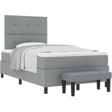  Krevet s opruga kutije Svijetlo siva 120 x 190 cm tkanina | shoptok.hr
