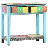 vidaXL Ručno obojeni konzolni stol 80x35x75 cm od masivnog drva manga | shoptok.hr