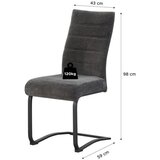 MID.YOU Set Nihajnih Stolov Leni, Antracit, 2 Kos | Shoptok.si
