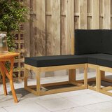 Vanjska stolica klupa s jastukom Bijela 80 x 43 x 45 cm - Bijela i crna 80 cm Otvoreno područje nogu | shoptok.hr