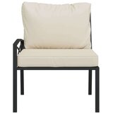  Vrtne stolice s jastucima boje pijeska 2 kom 62x75x79 m čelične | shoptok.hr