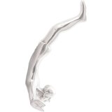  Skulptura Srebrna 22x8x25 cm Aluminijski Padajući Čovjek | shoptok.hr