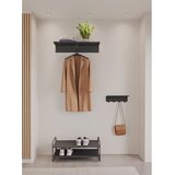 Zone Denmark Crna željezna zidna vješalica s policom 11,5 cm A-Hallway – | shoptok.hr