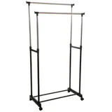 vješalica za odjeću pomična dupla ikare 80X42X170Cm polipropilen inox crna