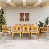  Vrtni set za objed 9 pcs Smeđa Čvrsto drvo akacije | Eponuda.com
