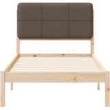 vidaXL krevetni okvir s tapiciranim uzglavljem sivo-smeđa 90 x 200 cm | shoptok.hr