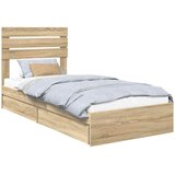 Krevet s od storage Sonoma hrast 90 x 200 cm Konstruirano drvo | shoptok.hr