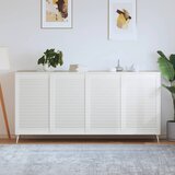 vidaXL vrata za omarico z letvicami 4 kosi bela 99,3x59,4 cm borovina | Shoptok.si