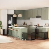 vidaXL Ograda za pse z vrati zložljiva 10 panelov črna 800 cm les | Shoptok.si