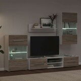 TV jedinice od 5 dijelova s LED rasvjetom od drva sonoma hrast | shoptok.hr
