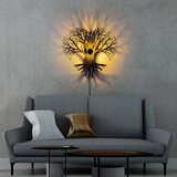 HEART tree black wall lamp Cene