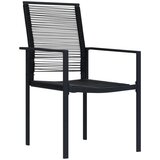PVC Vrtne stolice 4 kom od ratana crne | shoptok.hr